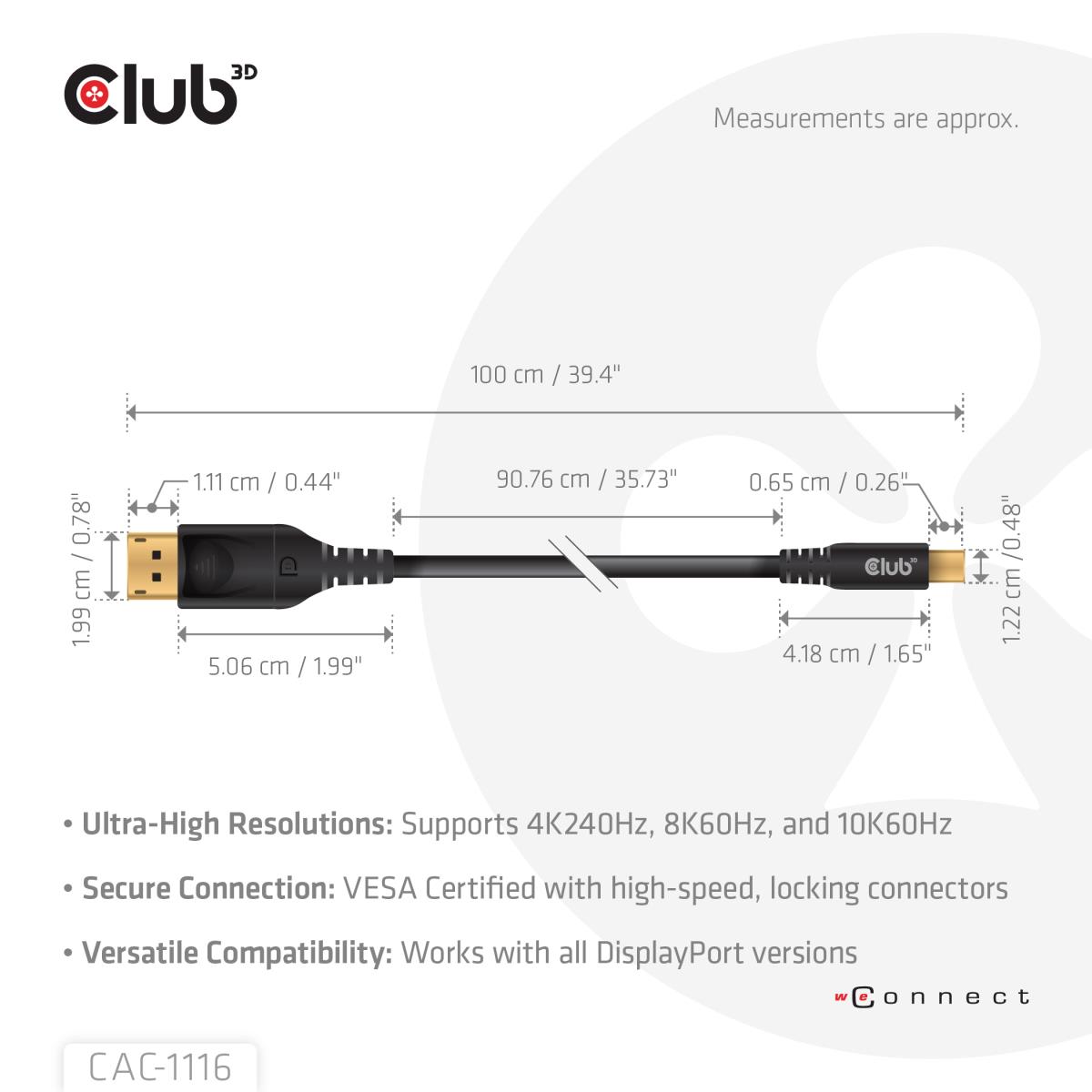 EU Product - CAC-1116 - DisplayPort-Kabel - Mini DisplayPort m zu - Cable - Digital/Display/Video thumbnail