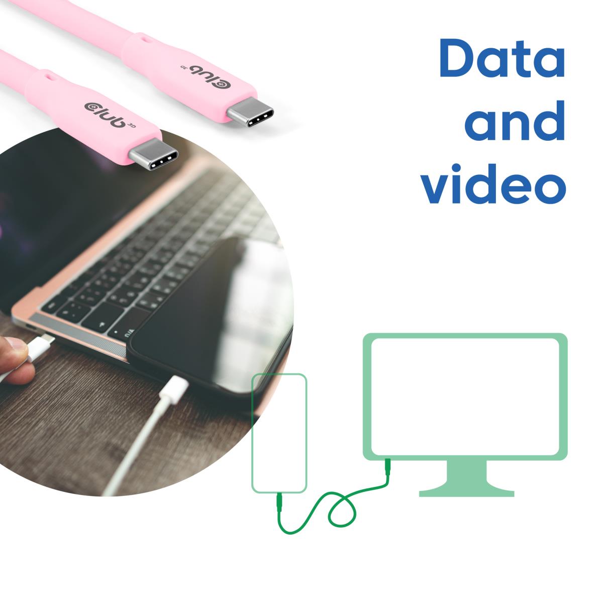 EU Product - Lifestyle Usb-C Kabel PD 240W 20Gbps - Cable - Digital thumbnail