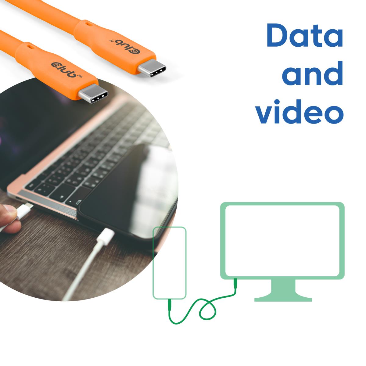 EU Product - Usb C Kabel orange - Cable - Digital thumbnail