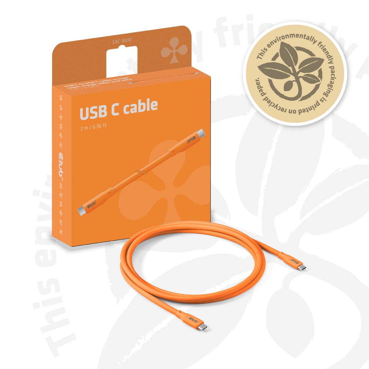 EU Product - Usb C Kabel orange - Cable - Digital thumbnail