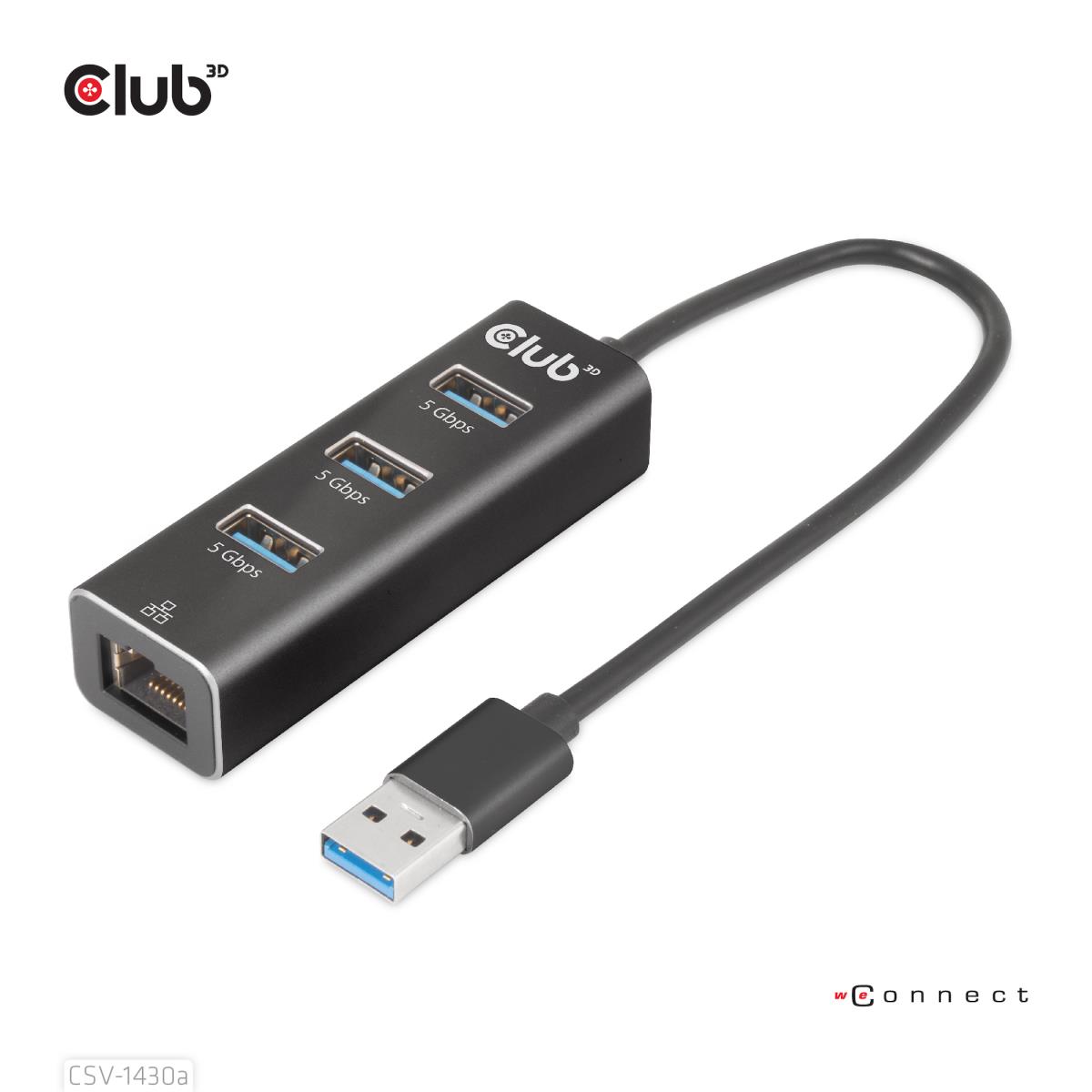 EU Product - Usb 3.2 Gen1 Typ-A Hub mit Gigabit Ethernet thumbnail