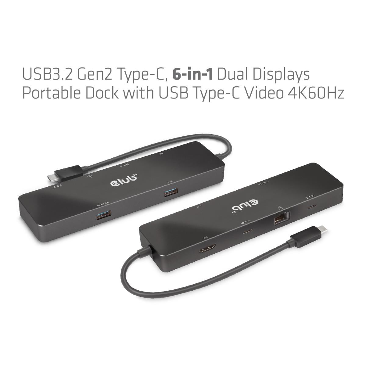 EU Product - Dockingstation - USB Typ C 6-in-1 MST Dual 4K60Hz - Digital - Digital/Display/Video thumbnail
