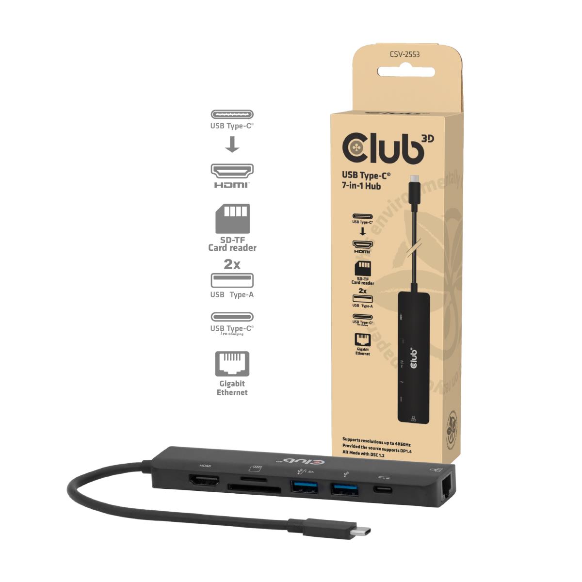 EU Product - Dockingstation - 7 in 1 Hub Usb-C* thumbnail