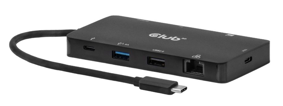 EU Product - Club3D USB-C 9in1-HUB >2xHDMI/2xUSB/USB-C/LAN 4K60Hz  PD100W retail thumbnail