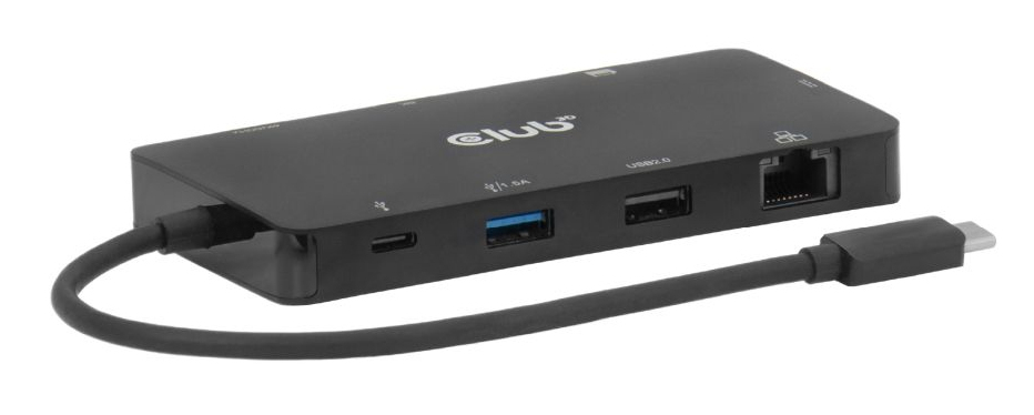 EU Product - Club3D USB-C 9in1-HUB >2xHDMI/2xUSB/USB-C/LAN 4K60Hz  PD100W retail thumbnail