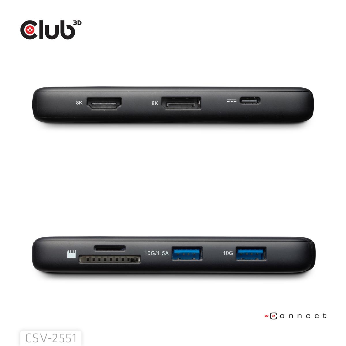 EU Product - Dockingstation - 8 in 1 Hub Usb C auf Hdmi 2.0+ DisplayPort 1.4 8K30Hz PD thumbnail