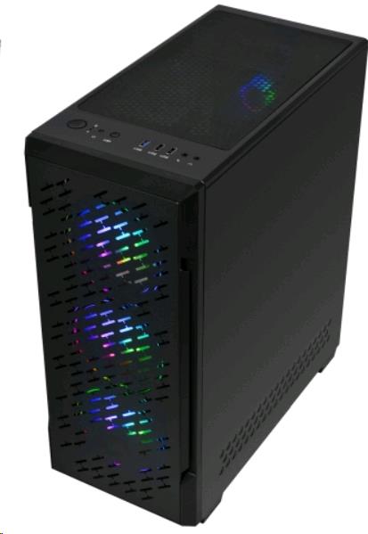 Crossfire Gaming Case W/ Glass Window, ATX, 4 ArGB Fans (3 Front, 1 Back), LED Button, Psu thumbnail