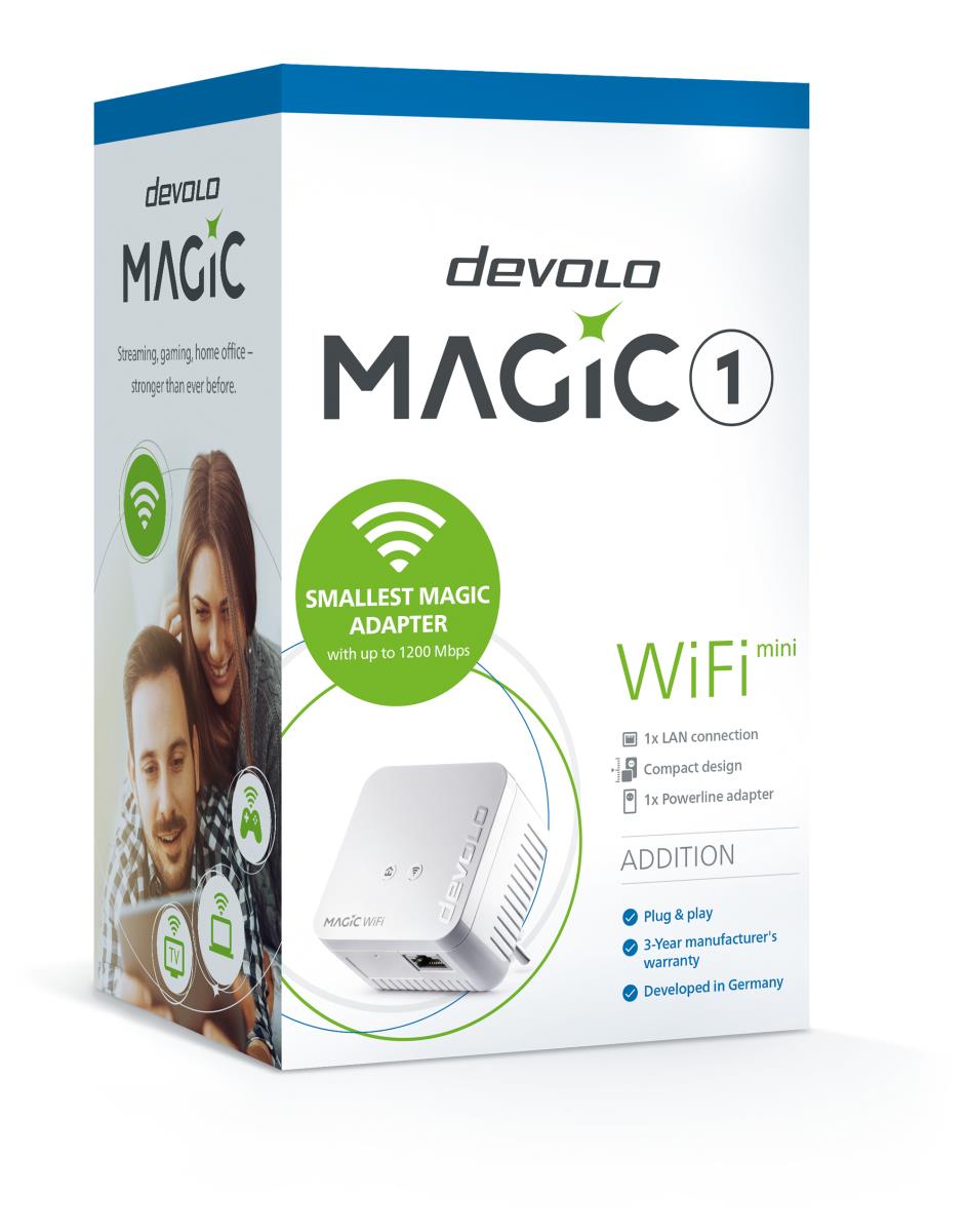 EU Product - Devolo Magic 1 WiFi mini 1200 Mbit/s Ethernet LAN Wi-Fi White 1 pc(s) thumbnail