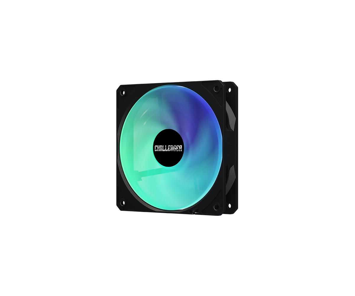 Challenger 360 Digital AIO Liquid CPU Cooler, 360mm Radiator, Triple 120mm PWM ARGB Fans, 3? Digital Display, Intel LGA1700/1851 & AMD AM5/AM4 Compatible thumbnail