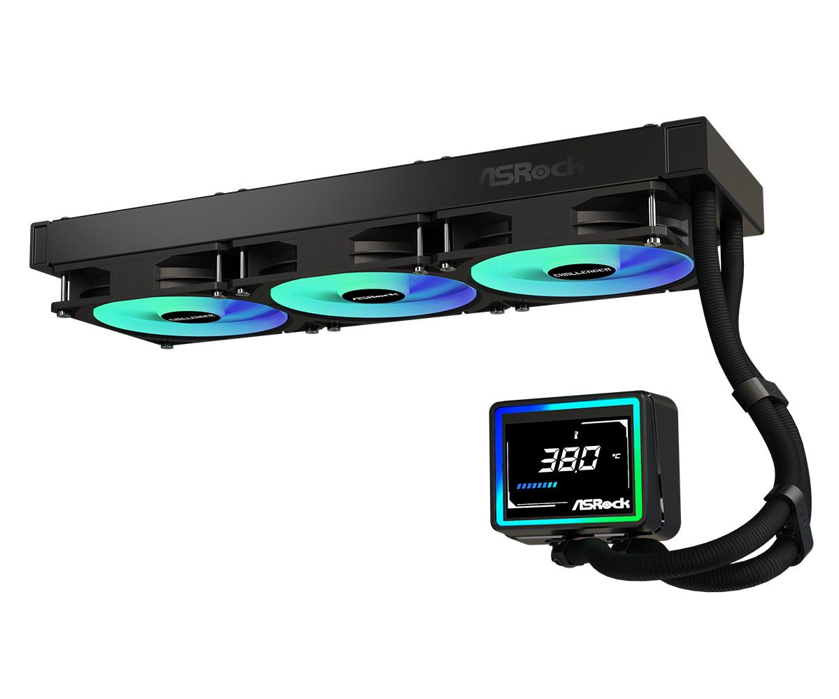 Challenger 360 Digital AIO Liquid CPU Cooler, 360mm Radiator, Triple 120mm PWM ARGB Fans, 3? Digital Display, Intel LGA1700/1851 & AMD AM5/AM4 Compatible thumbnail
