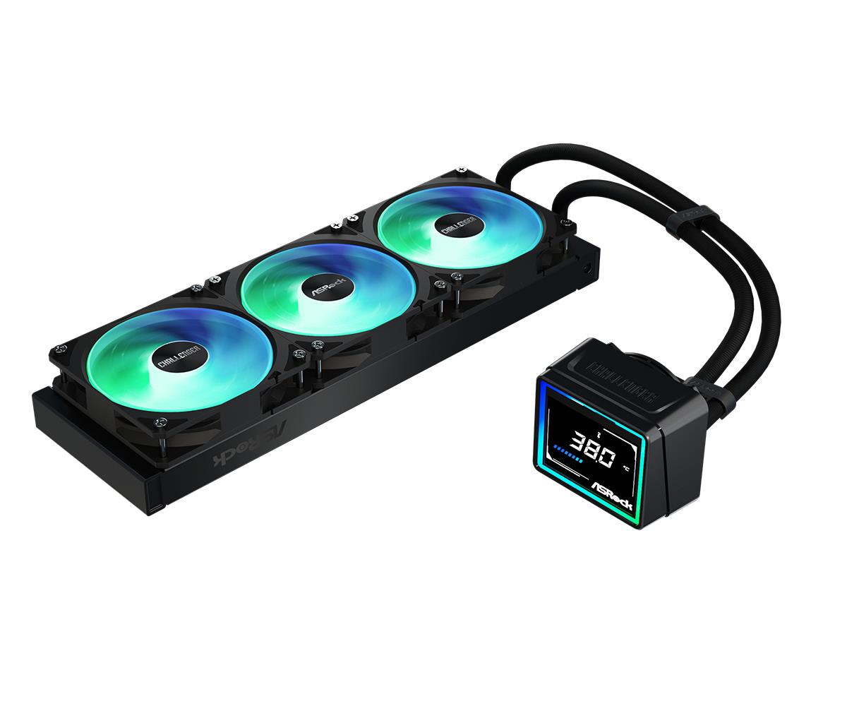 Challenger 360 Digital AIO Liquid CPU Cooler, 360mm Radiator, Triple 120mm PWM ARGB Fans, 3? Digital Display, Intel LGA1700/1851 & AMD AM5/AM4 Compatible thumbnail
