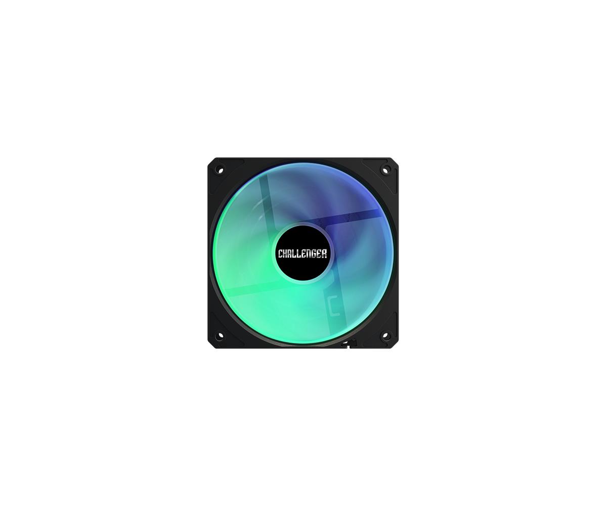 Challenger 360 Digital AIO Liquid CPU Cooler, 360mm Radiator, Triple 120mm PWM ARGB Fans, 3? Digital Display, Intel LGA1700/1851 & AMD AM5/AM4 Compatible thumbnail