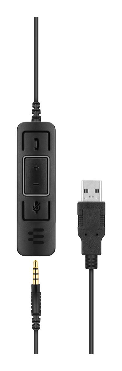 SC 45 Culture Plus Mobile USB CTRL monaural wired headset with both 3.5mm jack and USB connectivity thumbnail