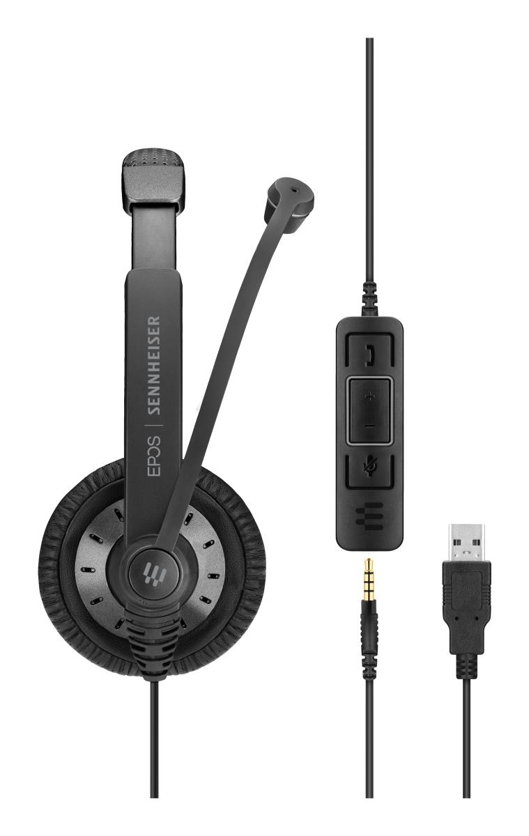 SC 45 Culture Plus Mobile USB CTRL monaural wired headset with both 3.5mm jack and USB connectivity thumbnail