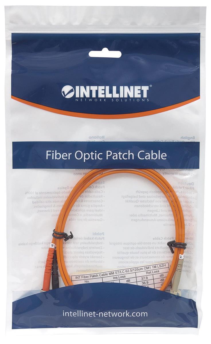EU Product - LWL Anschlusskabel LC/ST 1M  Multimode OM1 orange thumbnail