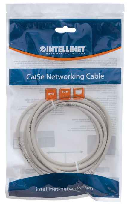 EU Product - Patchkabel RJ45 U/UTP Cat5e 3.0m Hebelschutz grau thumbnail