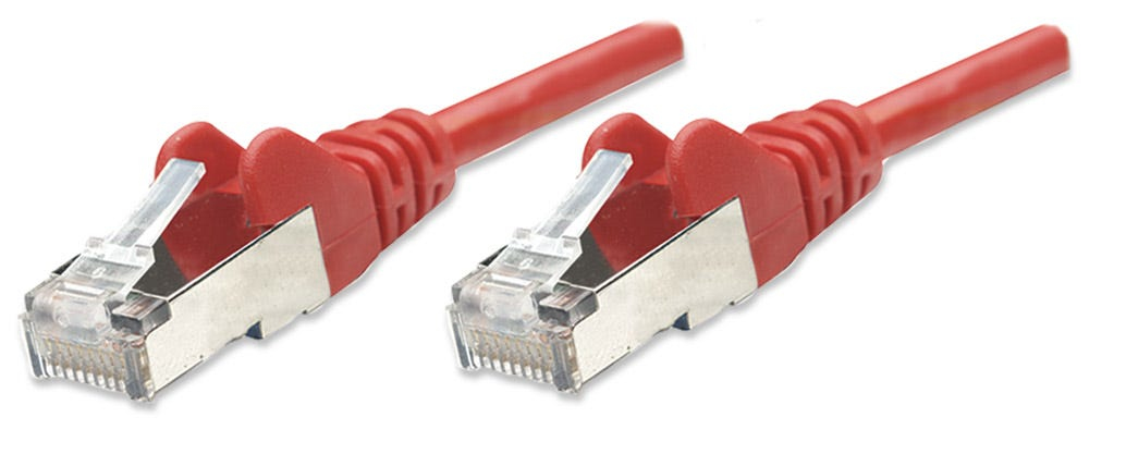 EU Product - Patchkabel RJ45 SF/UTP Cat5e 7.5m Hebelschutz rot thumbnail