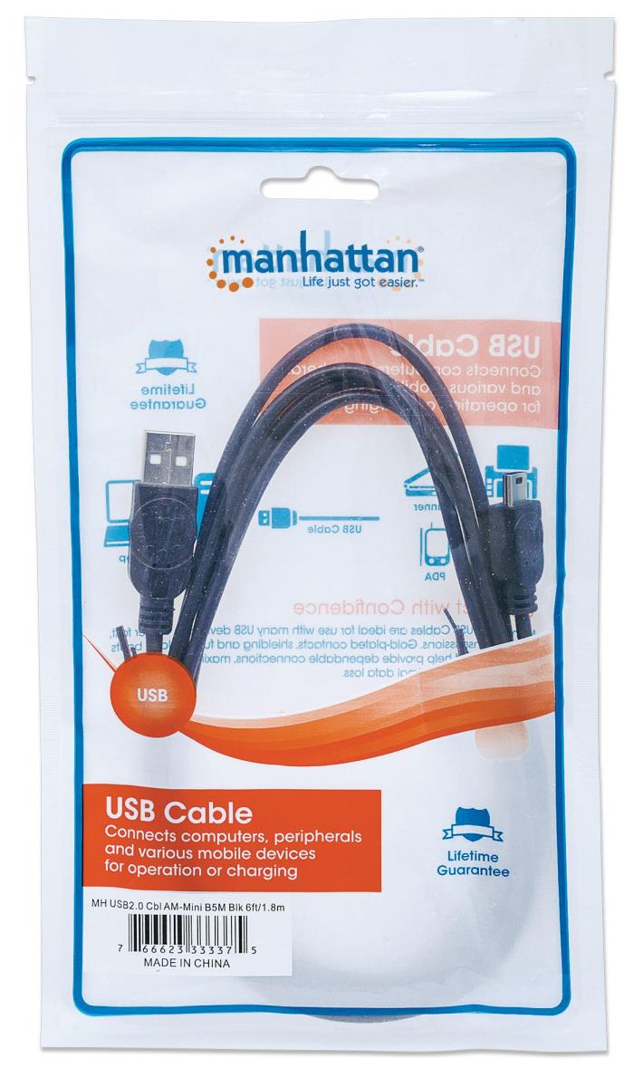 USB-A TO MINI-B CABLE 1.8M- thumbnail