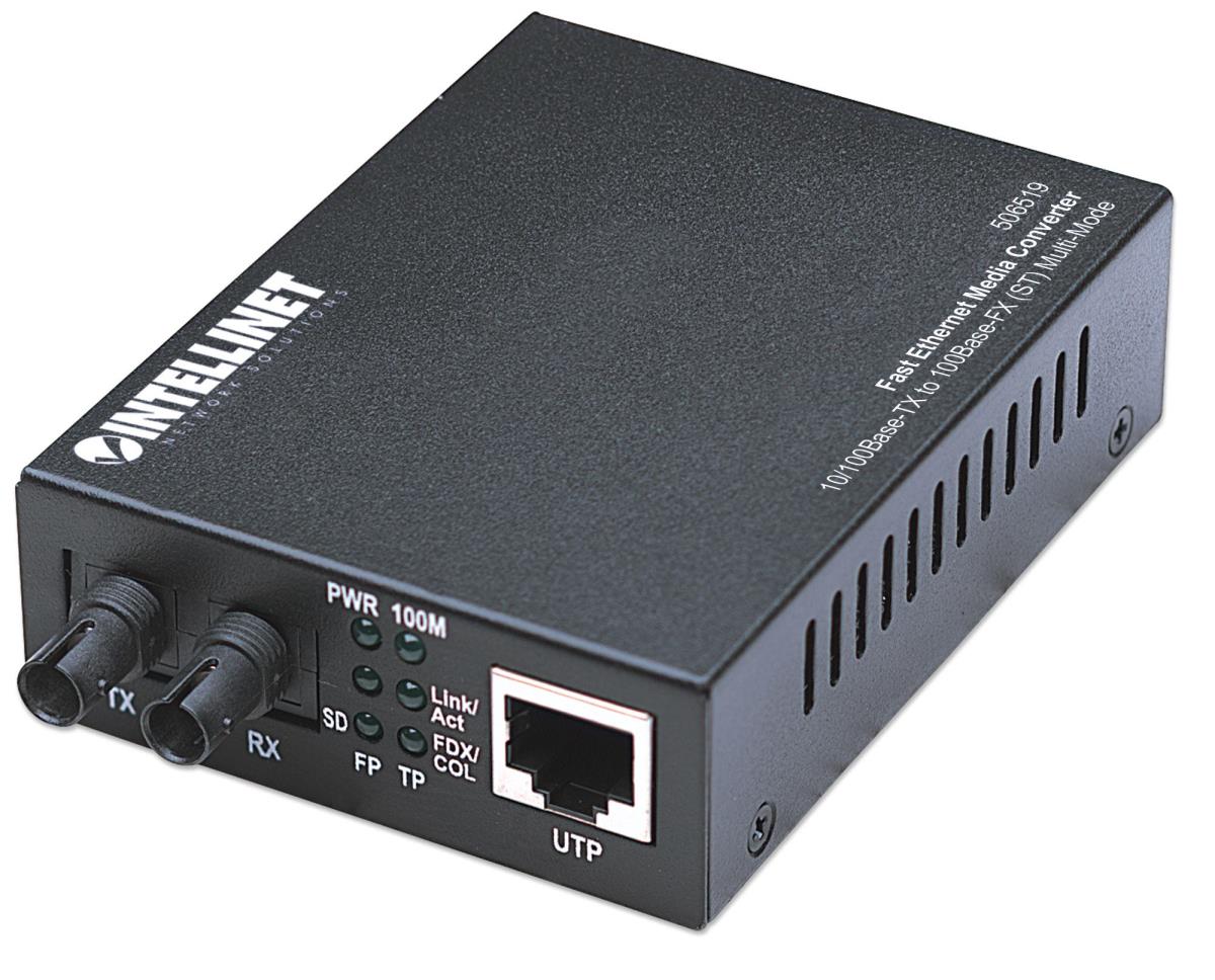 EU Product - Medienkonverter Fast Ethernet Multimode 2km   sw thumbnail