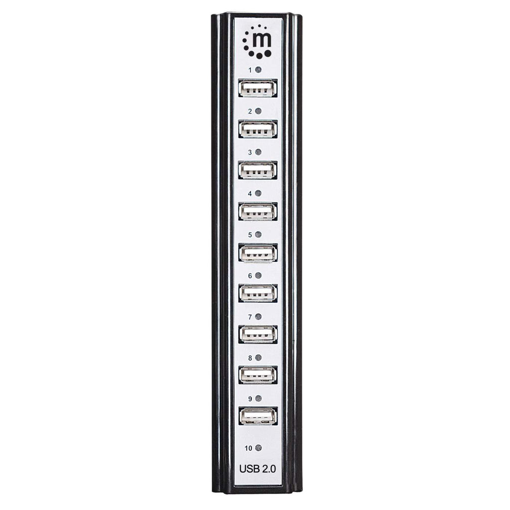 EU Product - USB-HUB 10-Port USB 2.0 Desktop Hub schwarz thumbnail