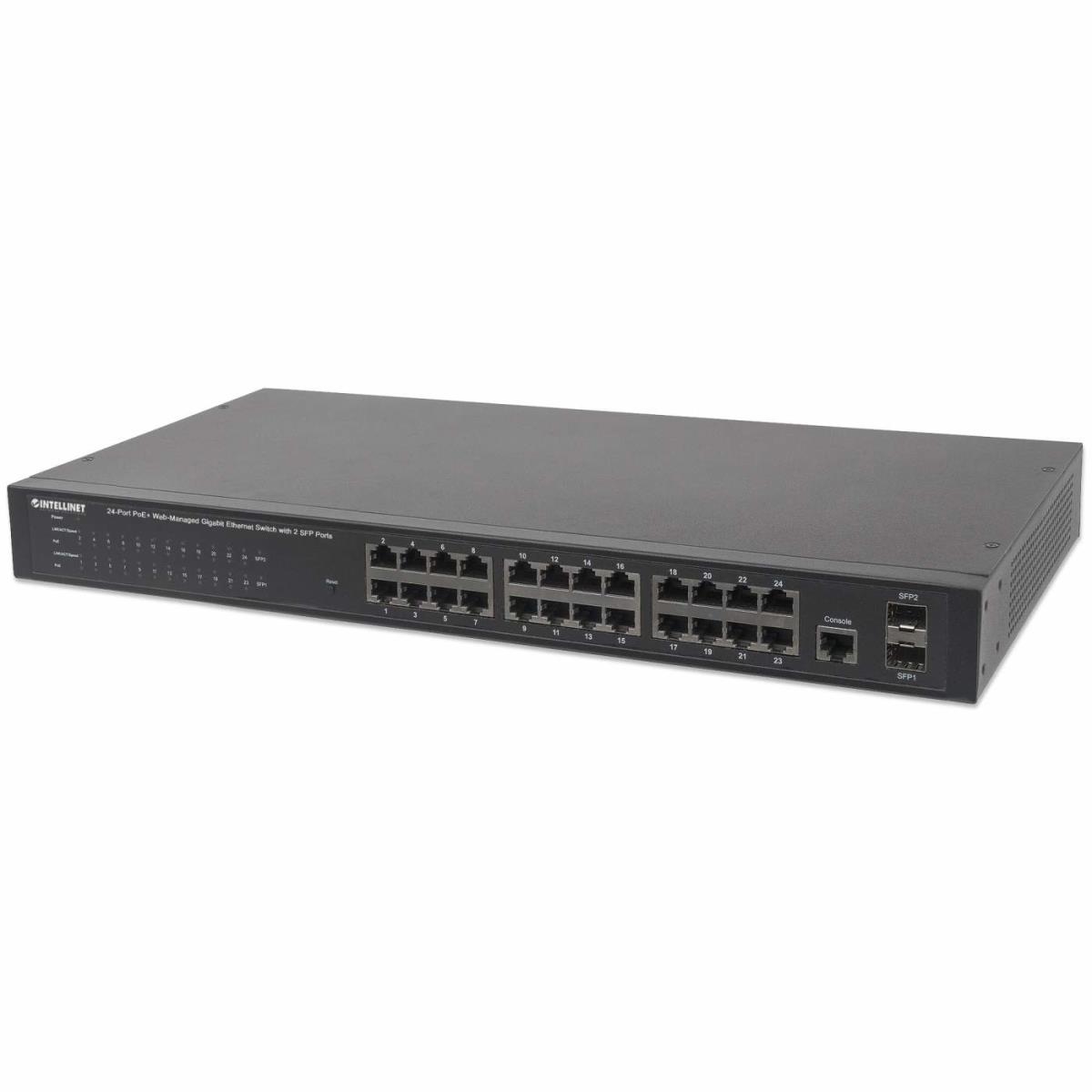 EU Product - Switch 24x GE Web-Managed SNMP 2xMini Gbic PoE+ thumbnail
