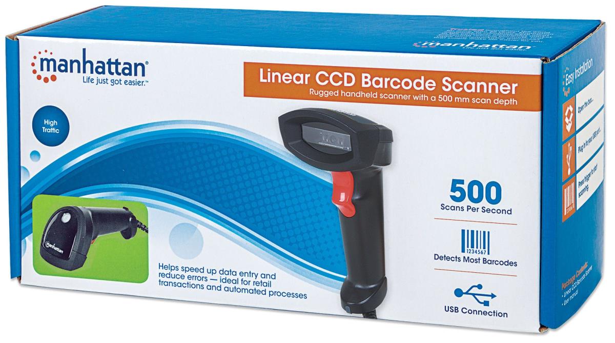 EU Product - Barcodescanner Industrie CCD  USB         schwarz thumbnail