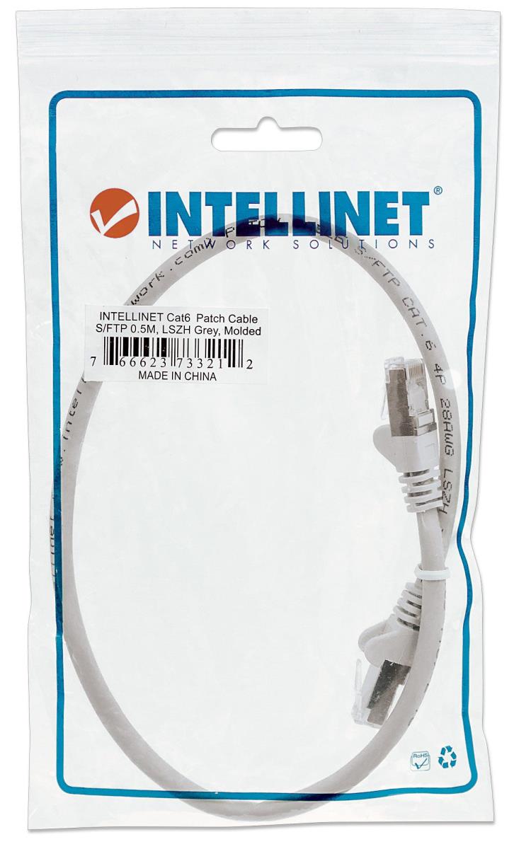 EU Product - Patchkabel RJ45 S/FTP Cat6 0.5m LSZH Hebels. grau thumbnail