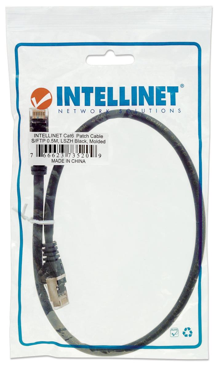 EU Product - Patchkabel RJ45 S/FTP Cat6 Kupfer LSZH 0,5m schwa thumbnail