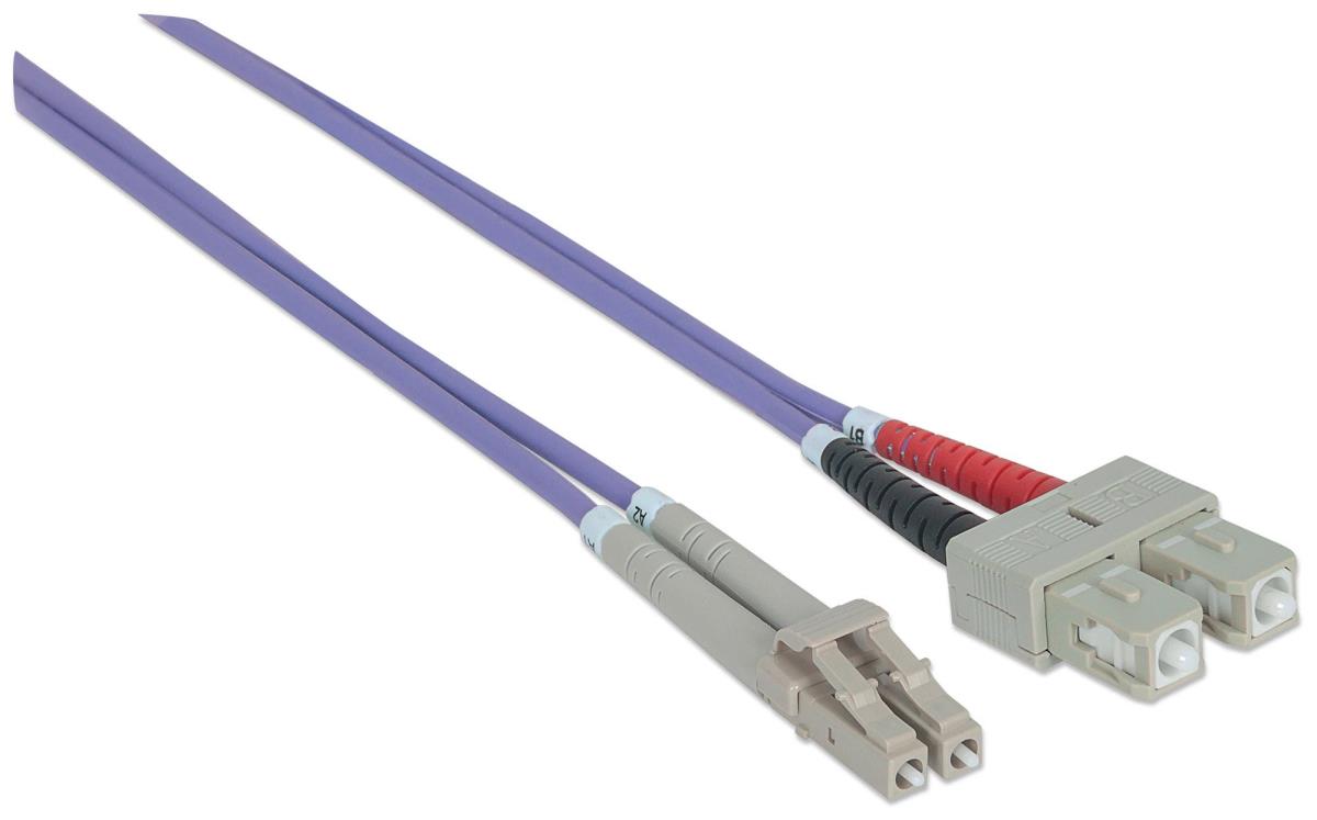 EU Product - LWL Anschlusskabel LC/SC 3m  Multimode OM4 lila thumbnail