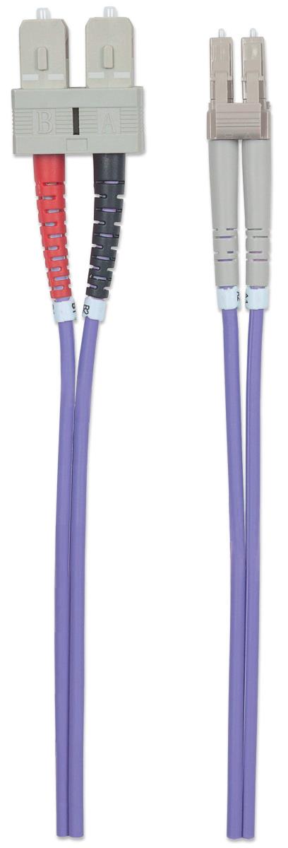 EU Product - LWL Anschlusskabel LC/SC 1m  Multimode OM4 lila thumbnail