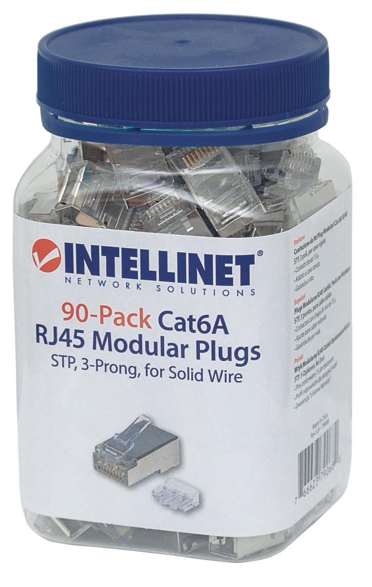EU Product - Modularstecker RJ45 Cat6A STP 3-Punkt 90 Stk. thumbnail