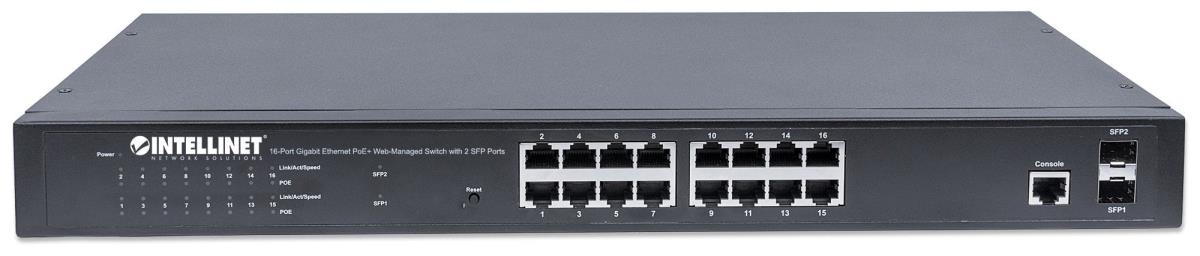 EU Product - Switch 16x GE Web-Managed 2 SFP-Ports 16x PoE+ thumbnail