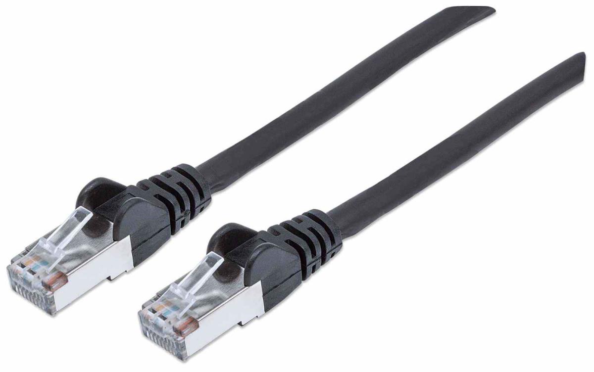 EU Product - Patchkabel Cat6a-Stecker/Cat7-Rohkabel 5m schwarz thumbnail
