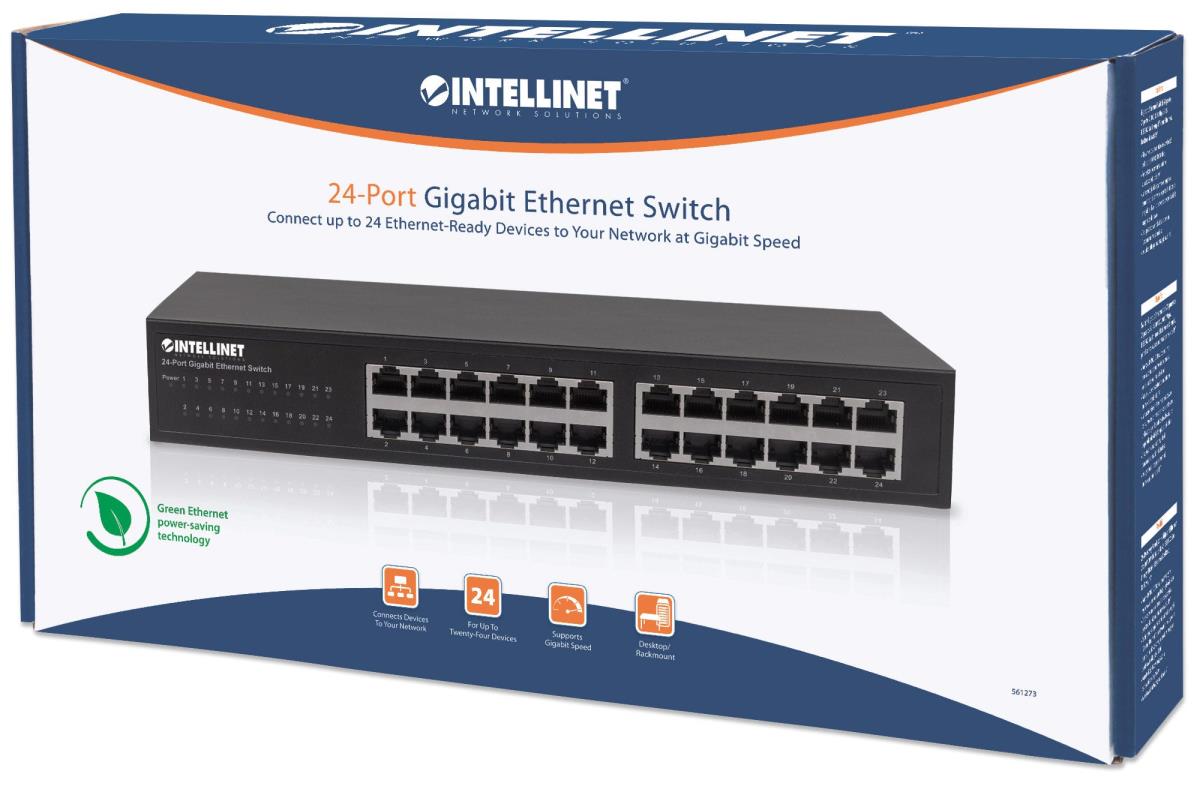 EU Product - 24-Port Gigabit Switch Desktop & 19
