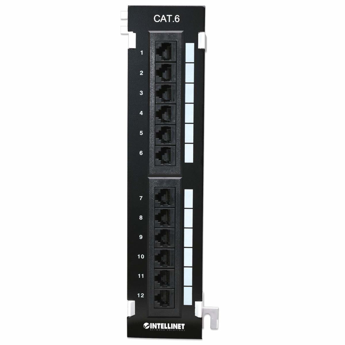 EU Product - Patchpanel 12-Port Cat6  UTP Wandmontage sw thumbnail
