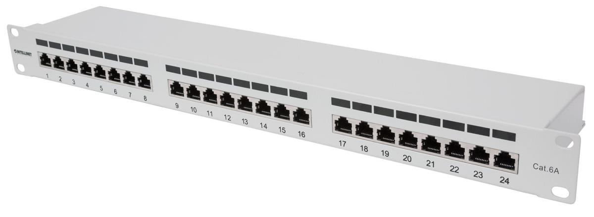 EU Product - 24-Port Cat6a Patchpanel FTP 1HE  grau thumbnail