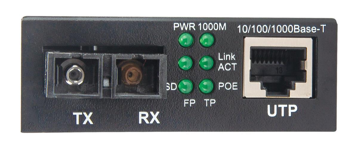 EU Product - Gigabit PoE + Medienkonverter SC Singlemode 20km thumbnail