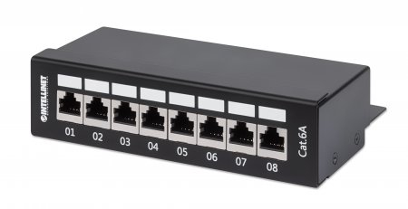 EU Product - 8-Port Cat6a Patchpanel FTP Desktop schwarz thumbnail