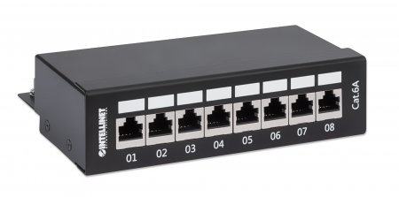 EU Product - 8-Port Cat6a Patchpanel FTP Desktop schwarz thumbnail