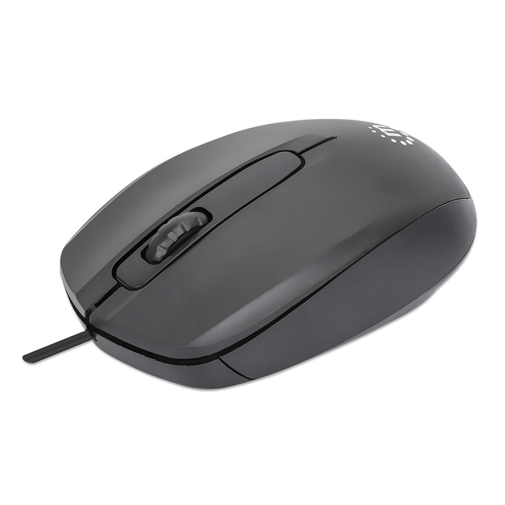 Comfort II USB Wired Mouse, Black, 1000dpi, USB-A, Optical, Ambidextrous, Portable/Compact, Three Button with Scroll Wheel, Three Year Warranty, Retail Box thumbnail