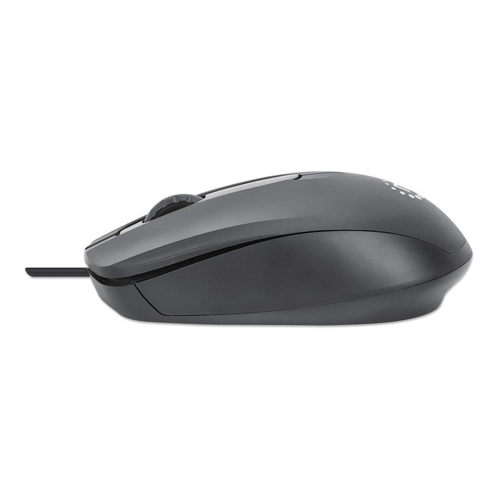 Comfort II USB Wired Mouse, Black, 1000dpi, USB-A, Optical, Ambidextrous, Portable/Compact, Three Button with Scroll Wheel, Three Year Warranty, Retail Box thumbnail