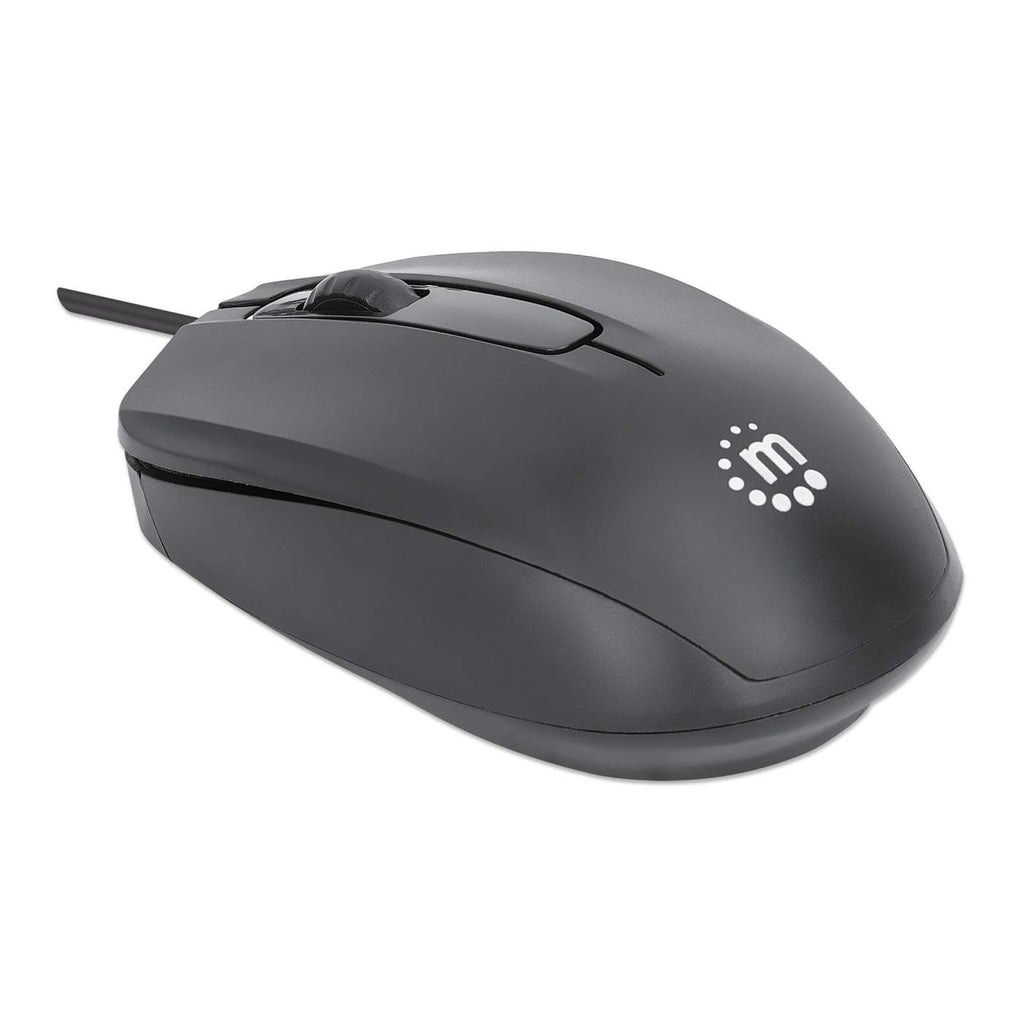 Comfort II USB Wired Mouse, Black, 1000dpi, USB-A, Optical, Ambidextrous, Portable/Compact, Three Button with Scroll Wheel, Three Year Warranty, Retail Box thumbnail