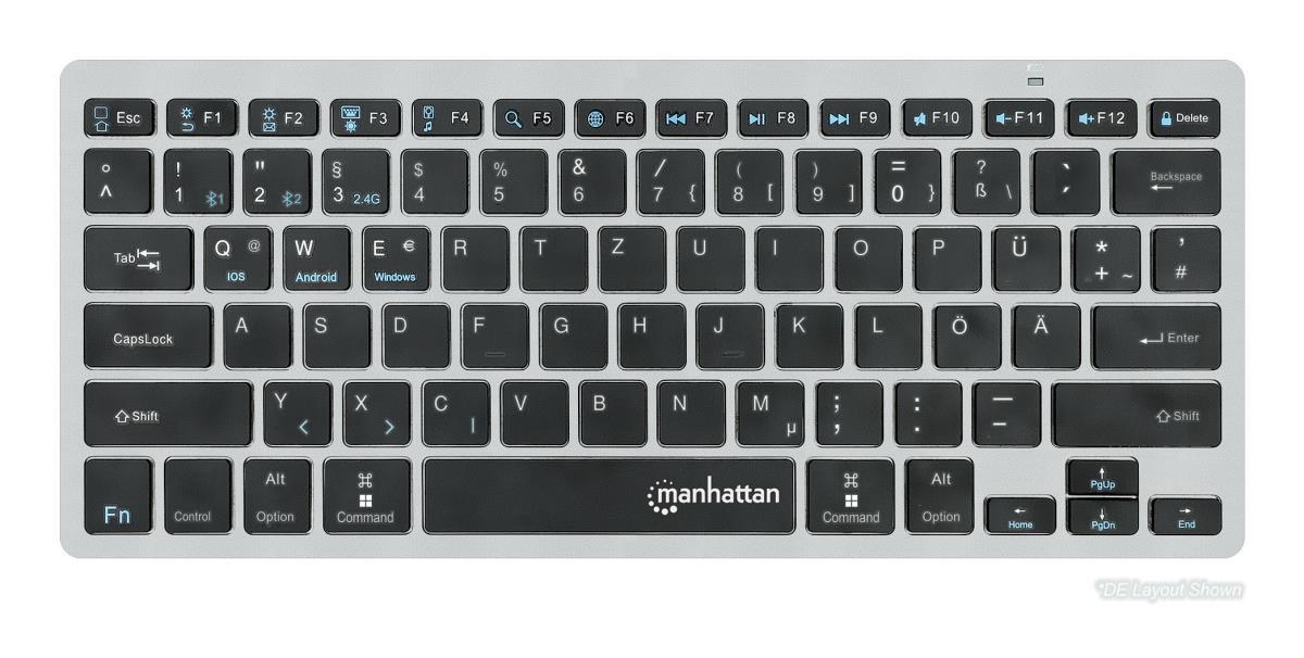 EU Product - Slim Funktastatur anthrazit Bluetooth 3.0/2.4GHz thumbnail