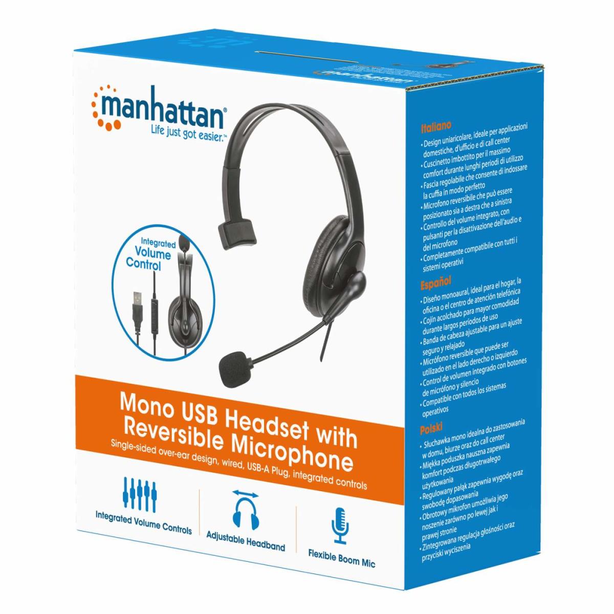 HEADSET MONO USB-A OVER-EAR- thumbnail