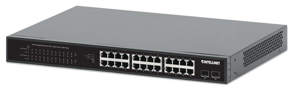 EU Product - 24Port Gigabit PoE+ Switch 2x1G SFP 370 W thumbnail