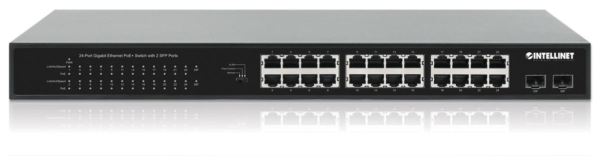 EU Product - 24Port Gigabit PoE+ Switch 2x1G SFP 370 W thumbnail