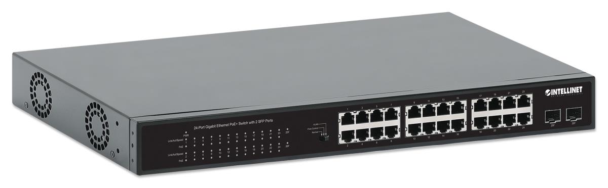 EU Product - 24Port Gigabit PoE+ Switch 2x1G SFP 370 W thumbnail