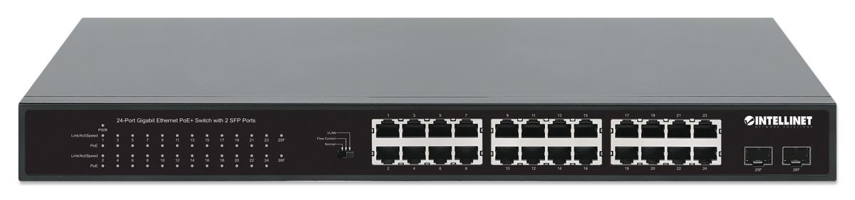 EU Product - 24Port Gigabit PoE+ Switch 2x1G SFP 370 W thumbnail