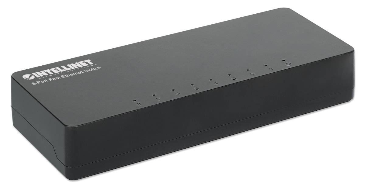 EU Product - Desktop 8-Port Fast Ethernet Switch schwarz thumbnail