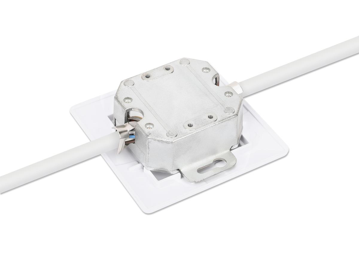 EU Product - 2-Port Cat6 10G RJ45-Unterputzdose STP wei� thumbnail